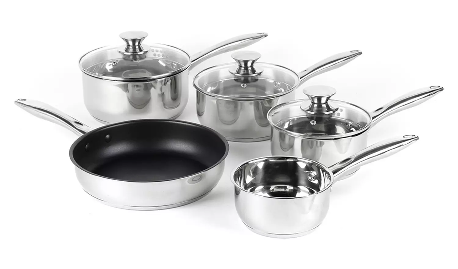 Russell Hobbs 5 Piece Stainless Steel Pan Set