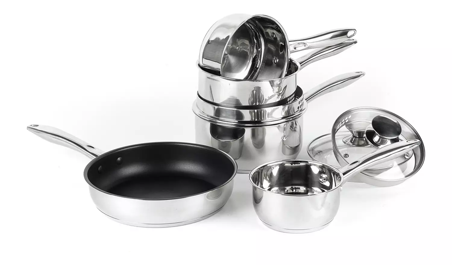 Russell Hobbs 5 Piece Stainless Steel Pan Set