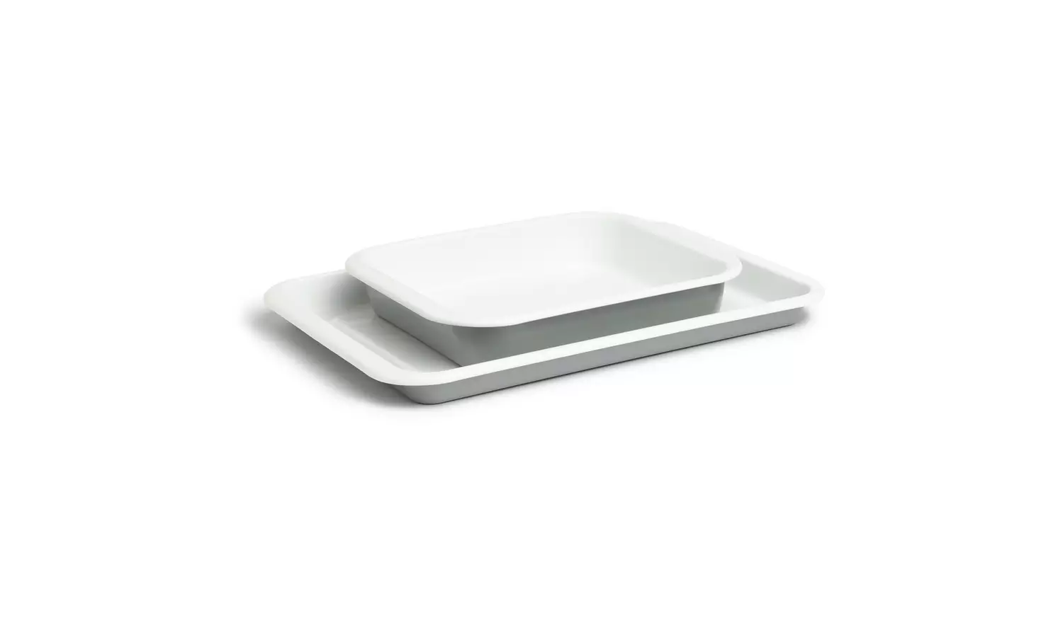 Habitat Set of 2 Enamel Oven Tray Roaster Set