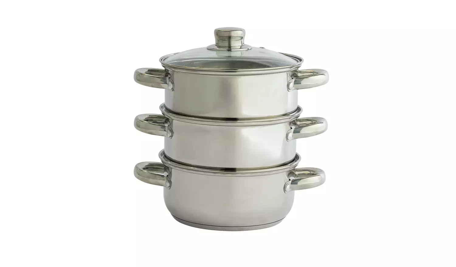 Argos Home 18cm 3 Tier Stainless Steel Steamer