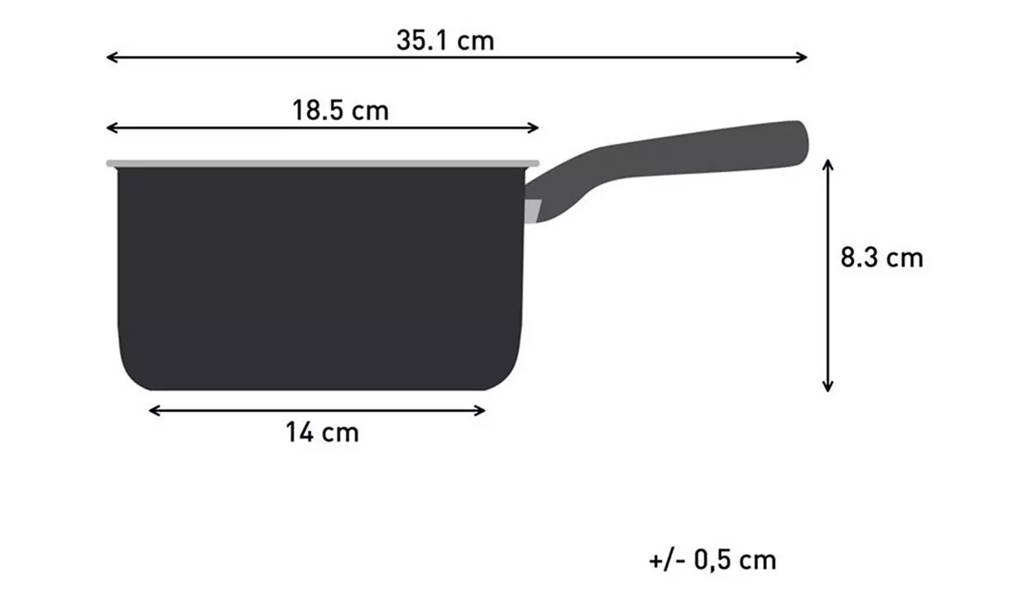 Tefal Titanium Force 18cm Non stick Saucepan