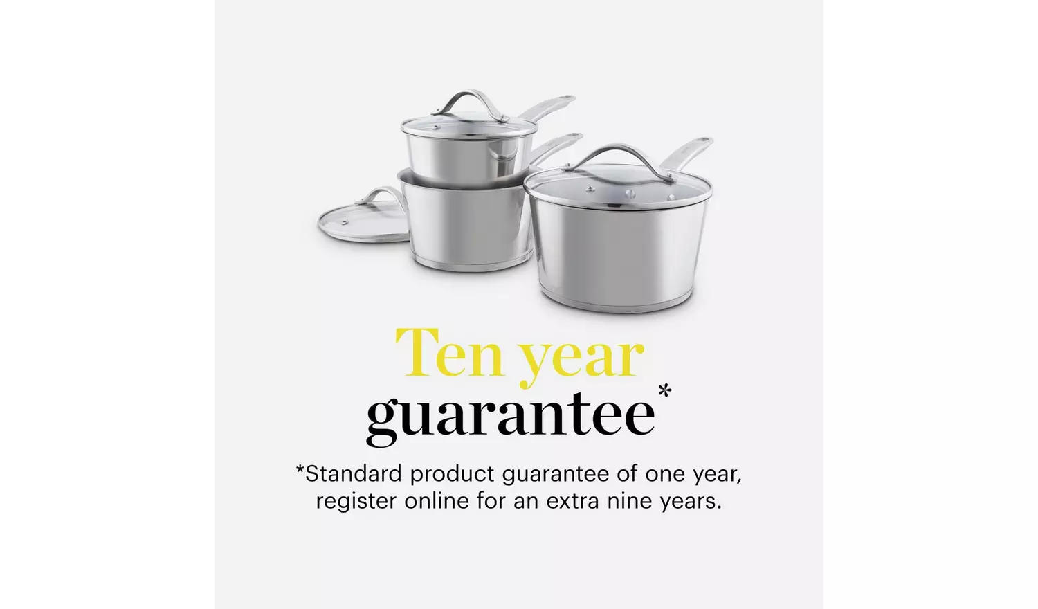 good FOOD Stainless Steel 3pc Saucepan Set - Grey