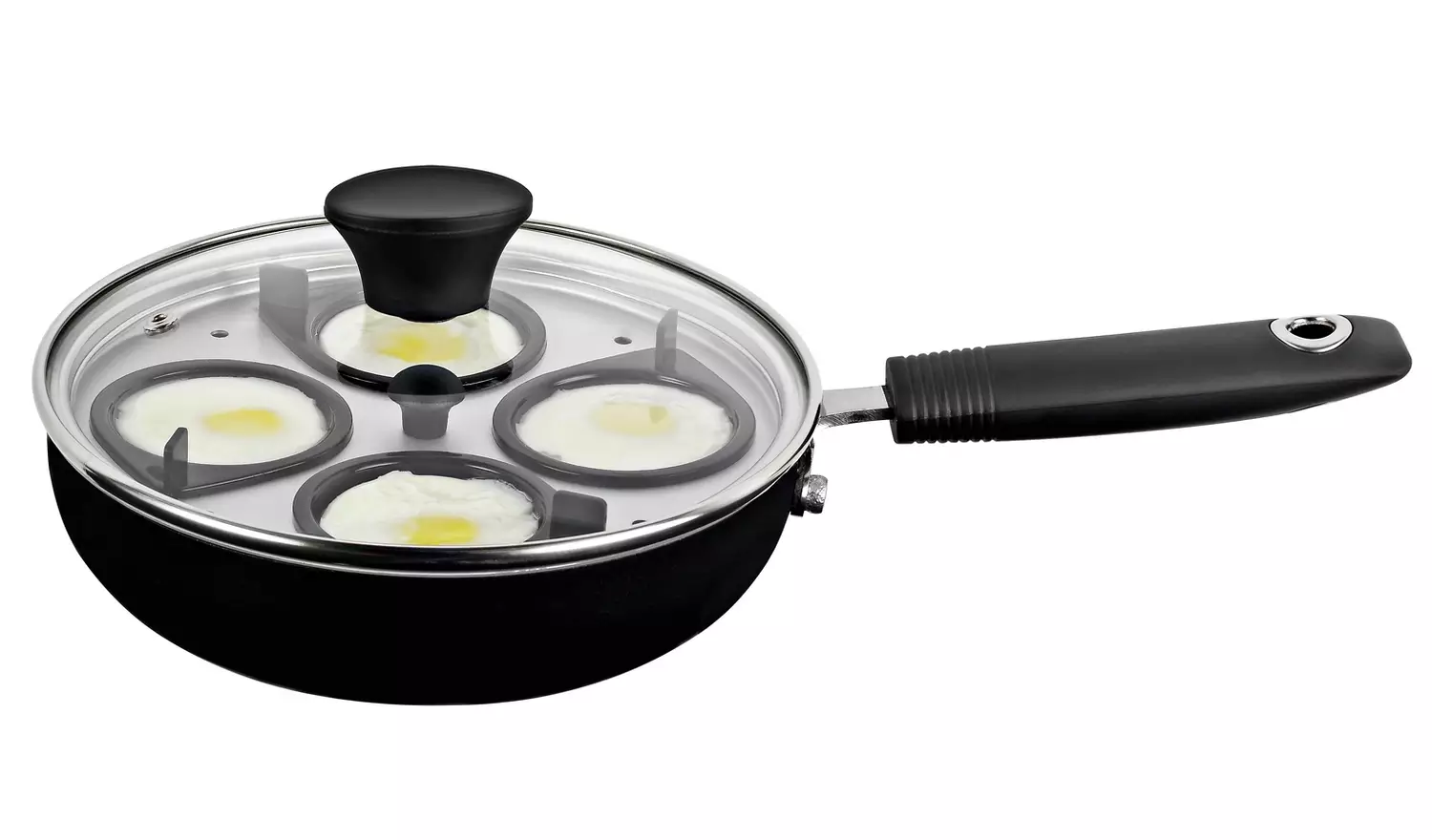 Argos Home 20cm Black Aluminium Egg Poacher