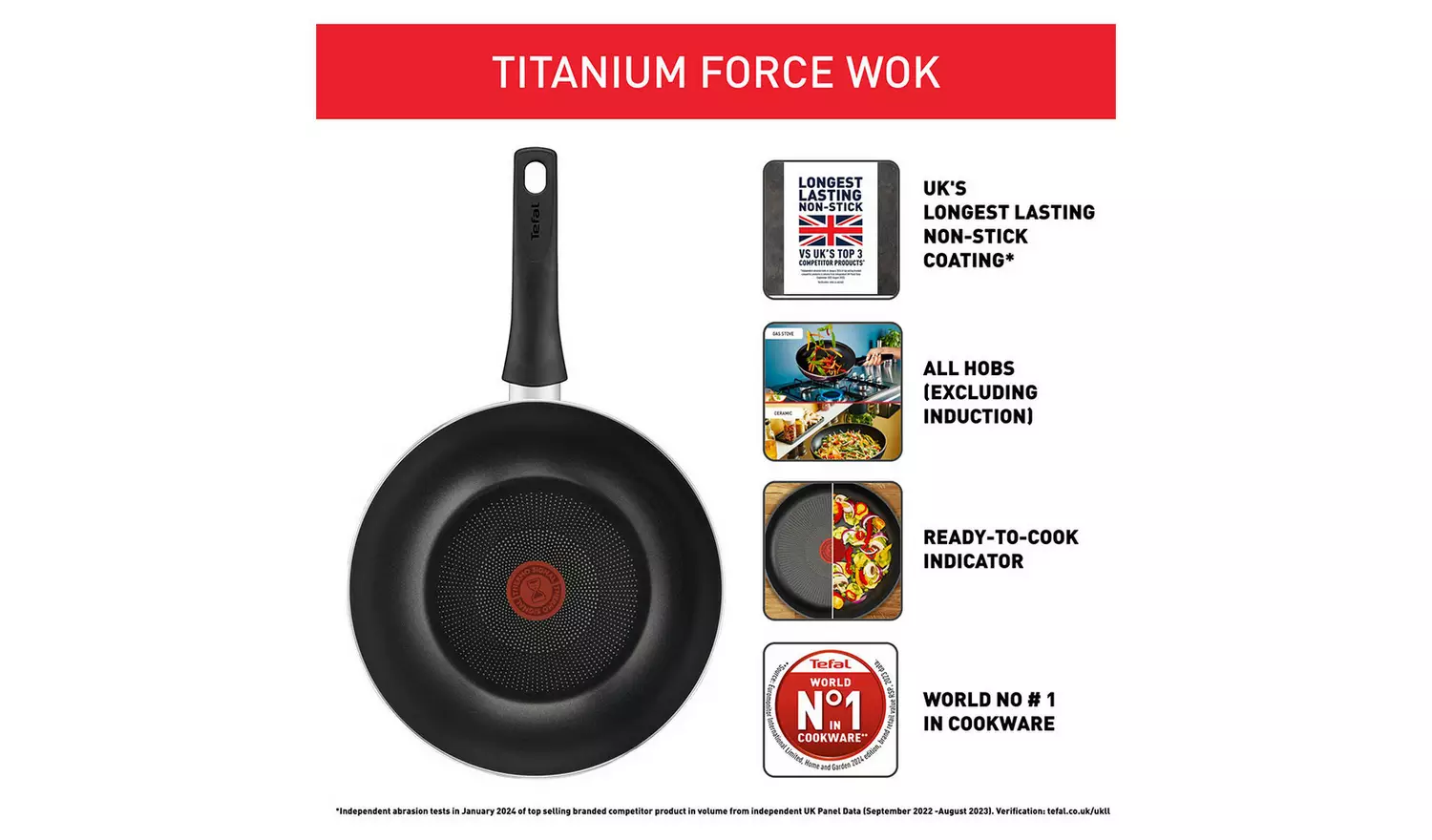 Tefal Titanium Force 28cm Non stick Wok