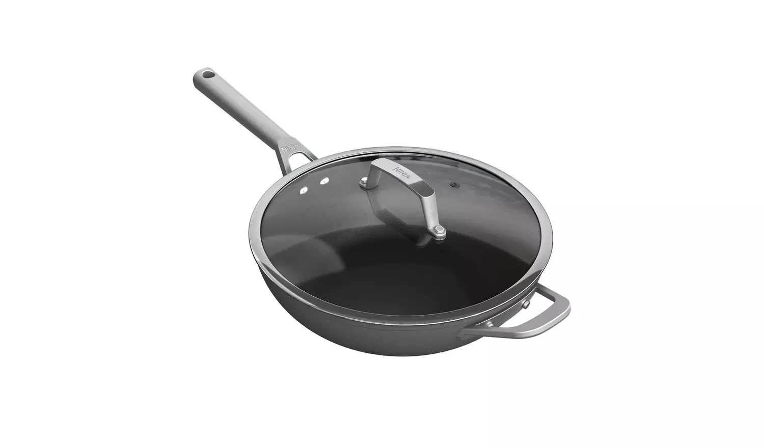 Ninja Zerostick 28cm Non Stick Aluminium Wok - Grey