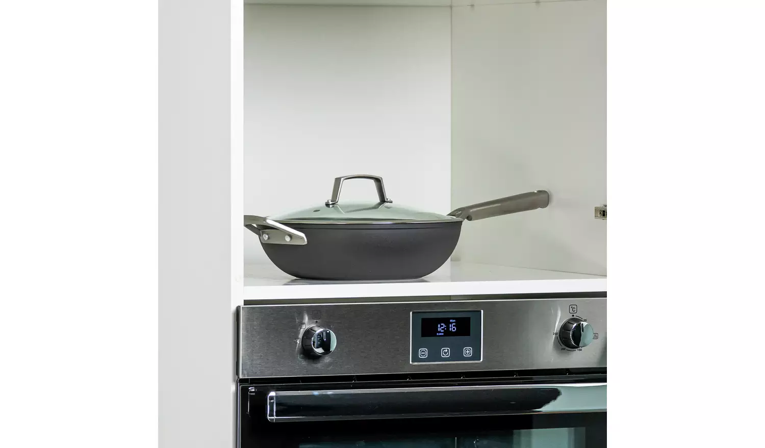 Ninja Zerostick 28cm Non Stick Aluminium Wok - Grey