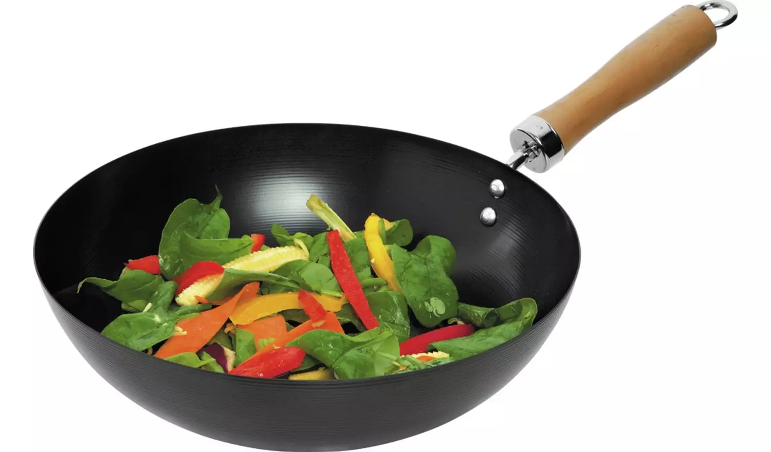Argos Home 27cm Non Stick Carbon Steel Wok