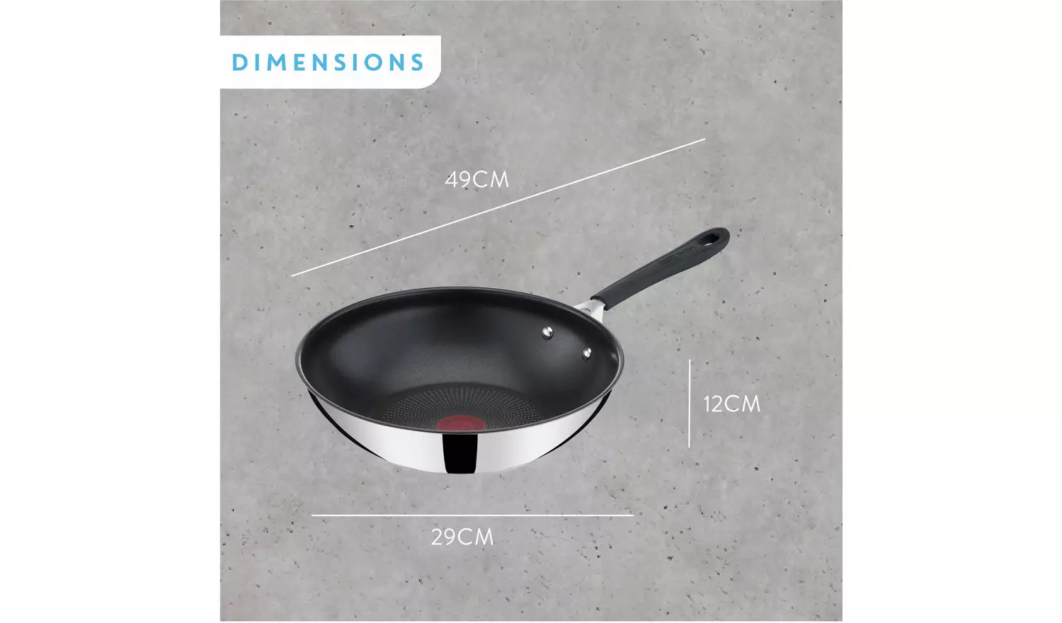 Tefal Jamie Oliver Quick & Easy 28cm Stainless Steel Wok