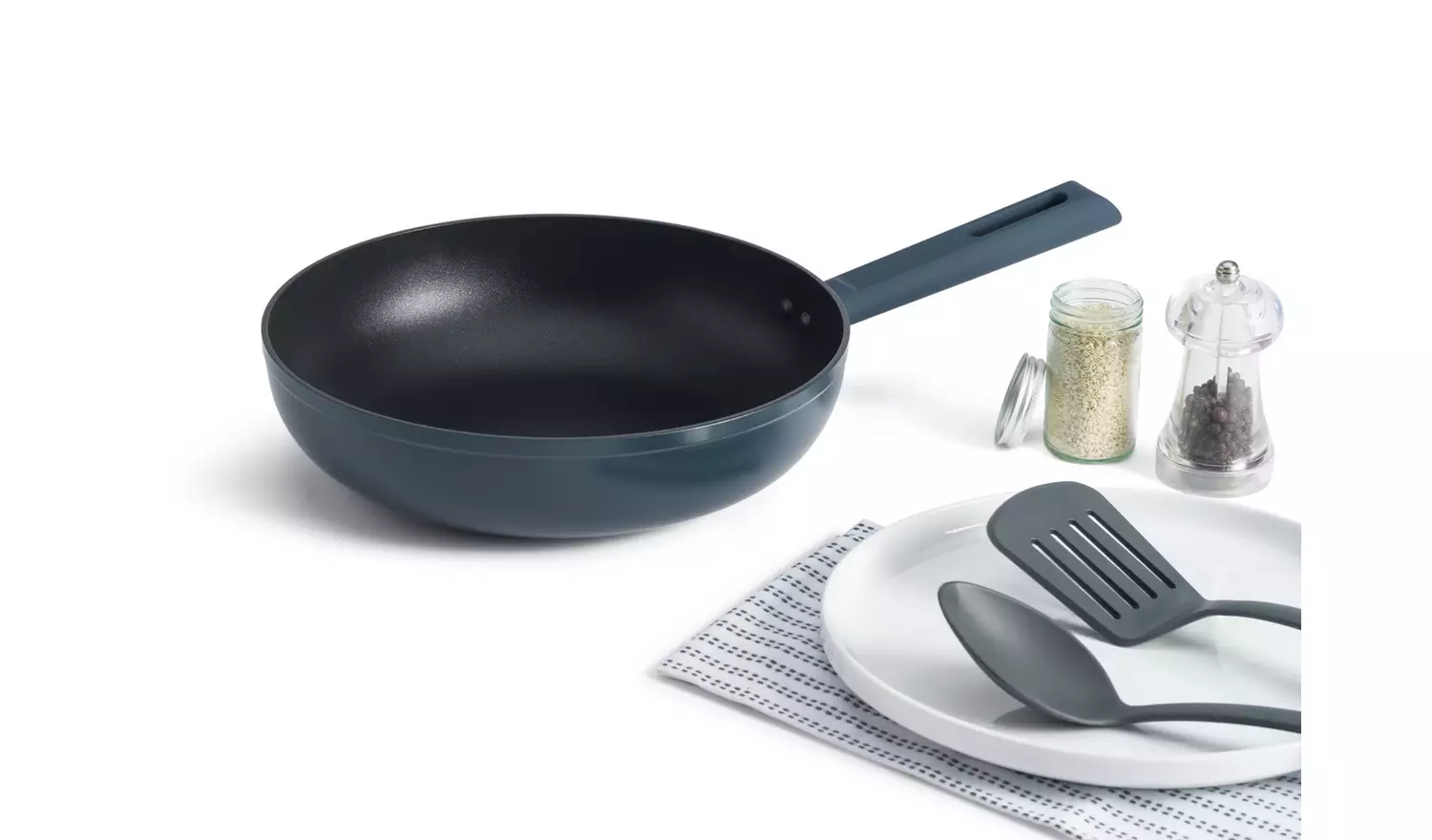 Habitat 28cm Non Stick Aluminium Wok