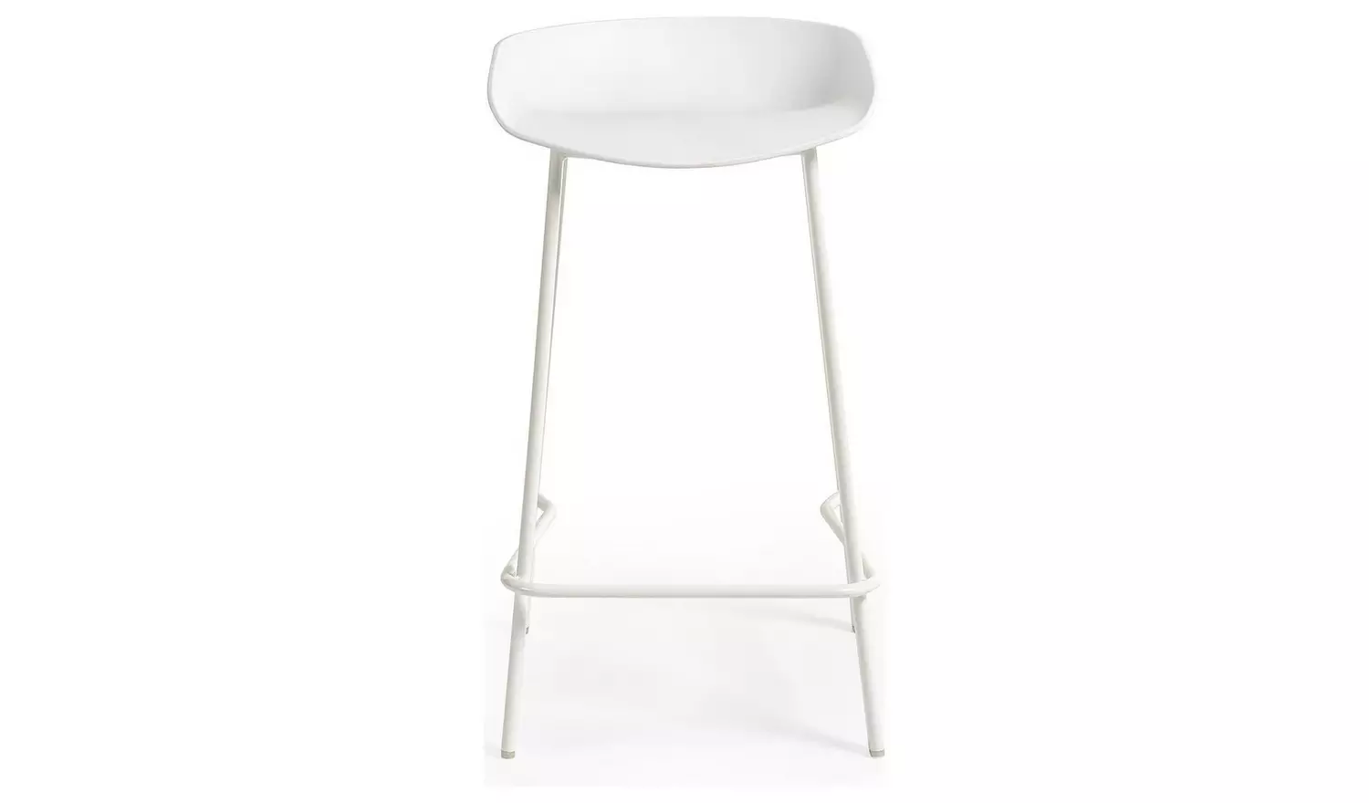 Julian Bowen Renzo Pair of Metal Bar Stools - White
