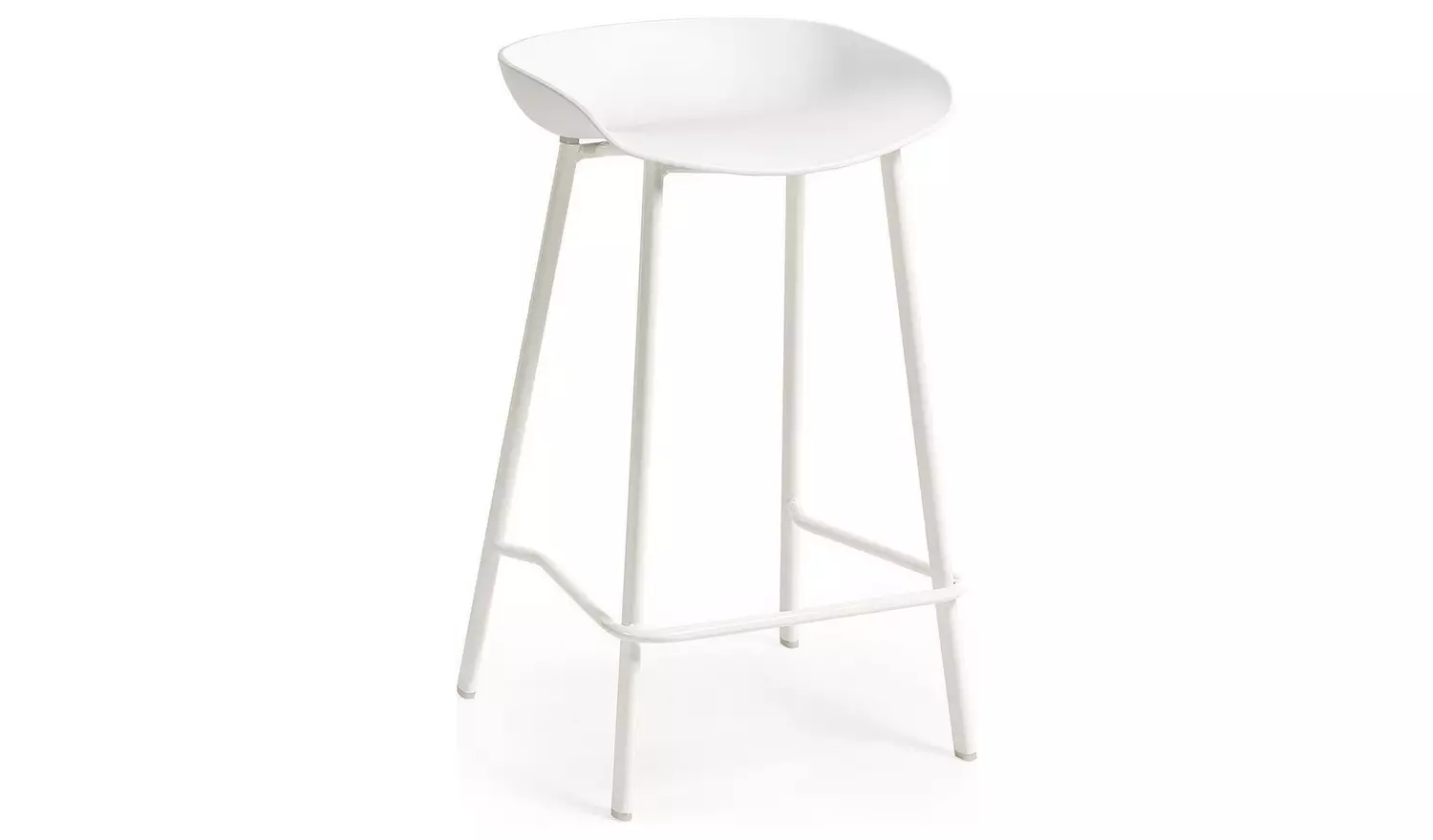 Julian Bowen Renzo Pair of Metal Bar Stools - White