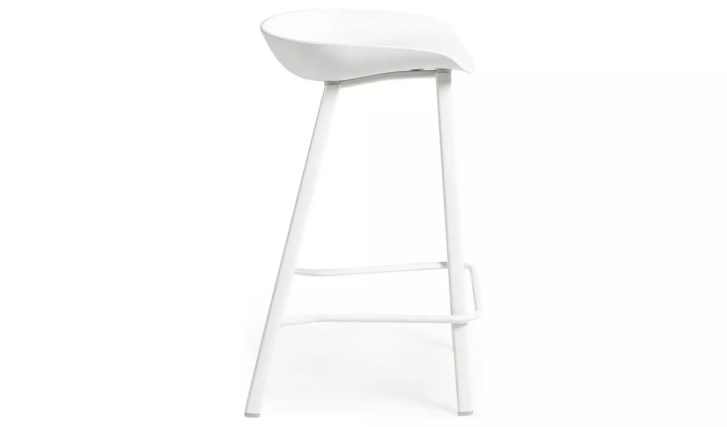 Julian Bowen Renzo Pair of Metal Bar Stools - White