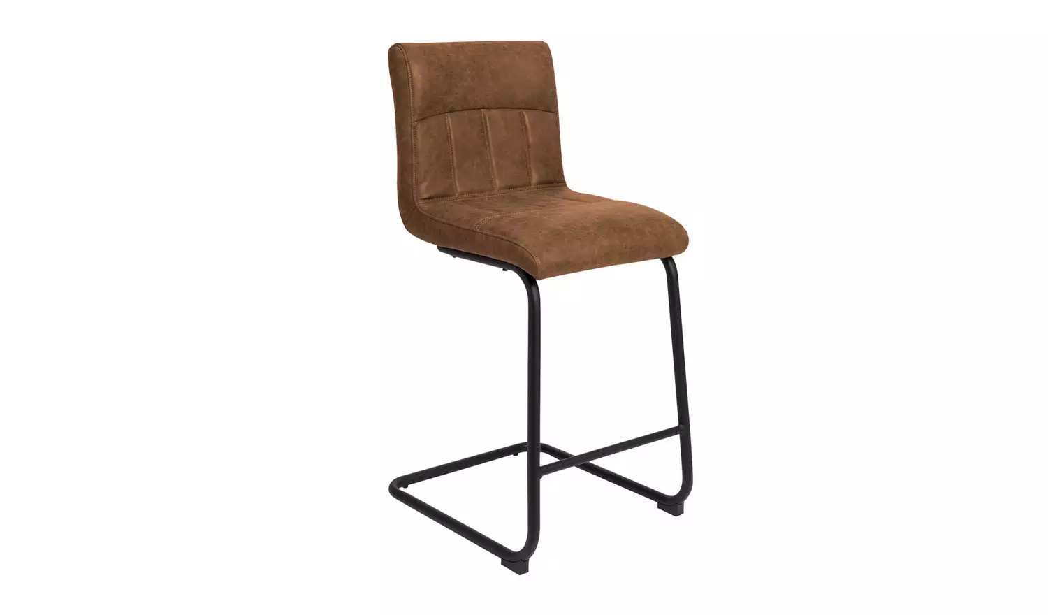 Argos Home Baylor Faux Leather Counter Bar Stool - Brown