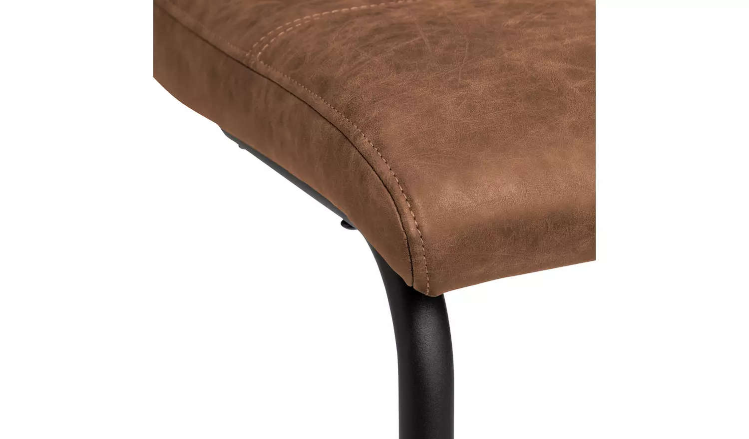 Argos Home Baylor Faux Leather Counter Bar Stool - Brown