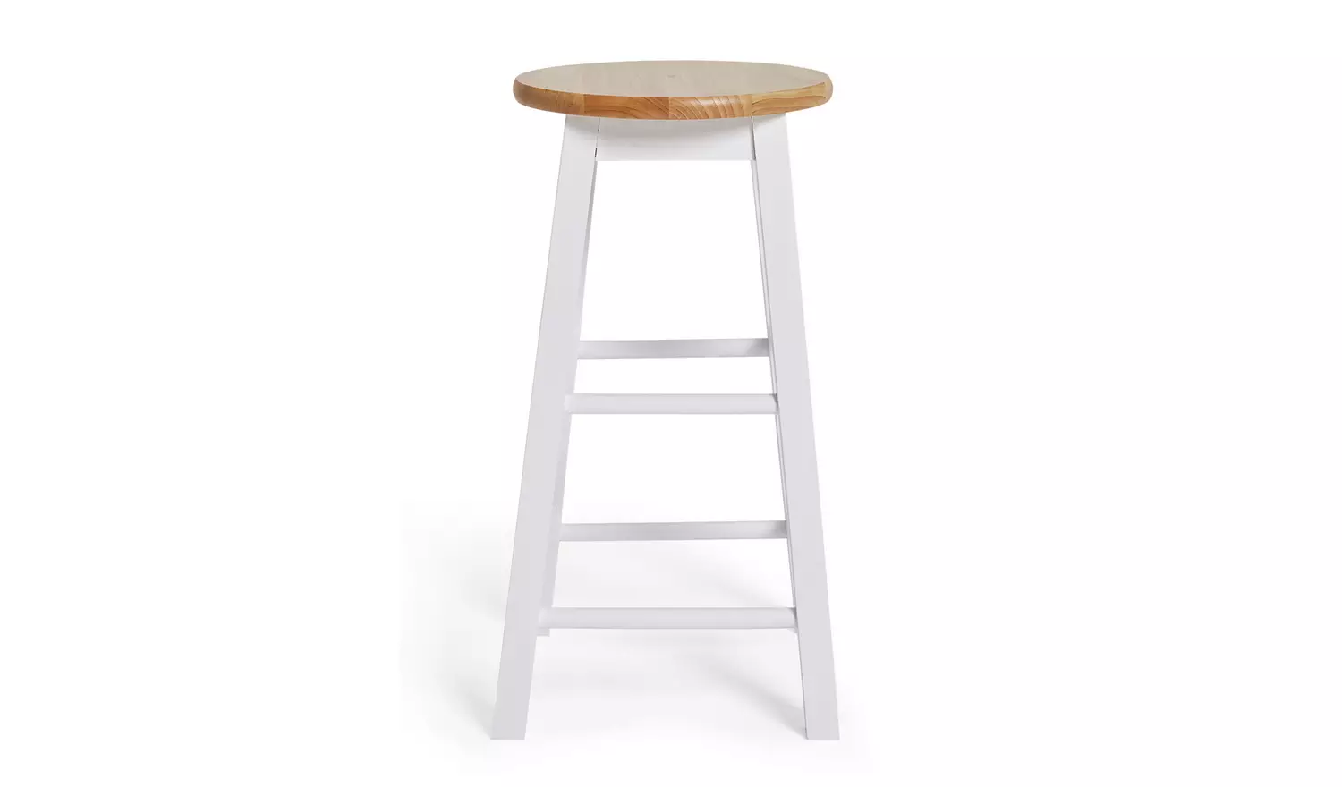 Habitat Pair of Wooden Bar Stools - Two Tone