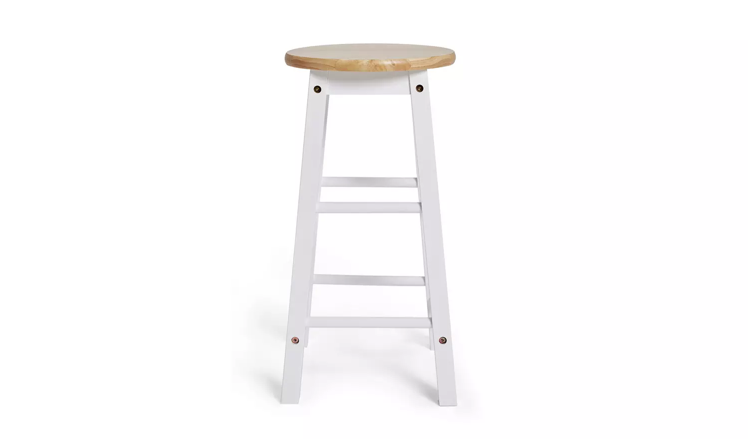 Habitat Pair of Wooden Bar Stools - Two Tone