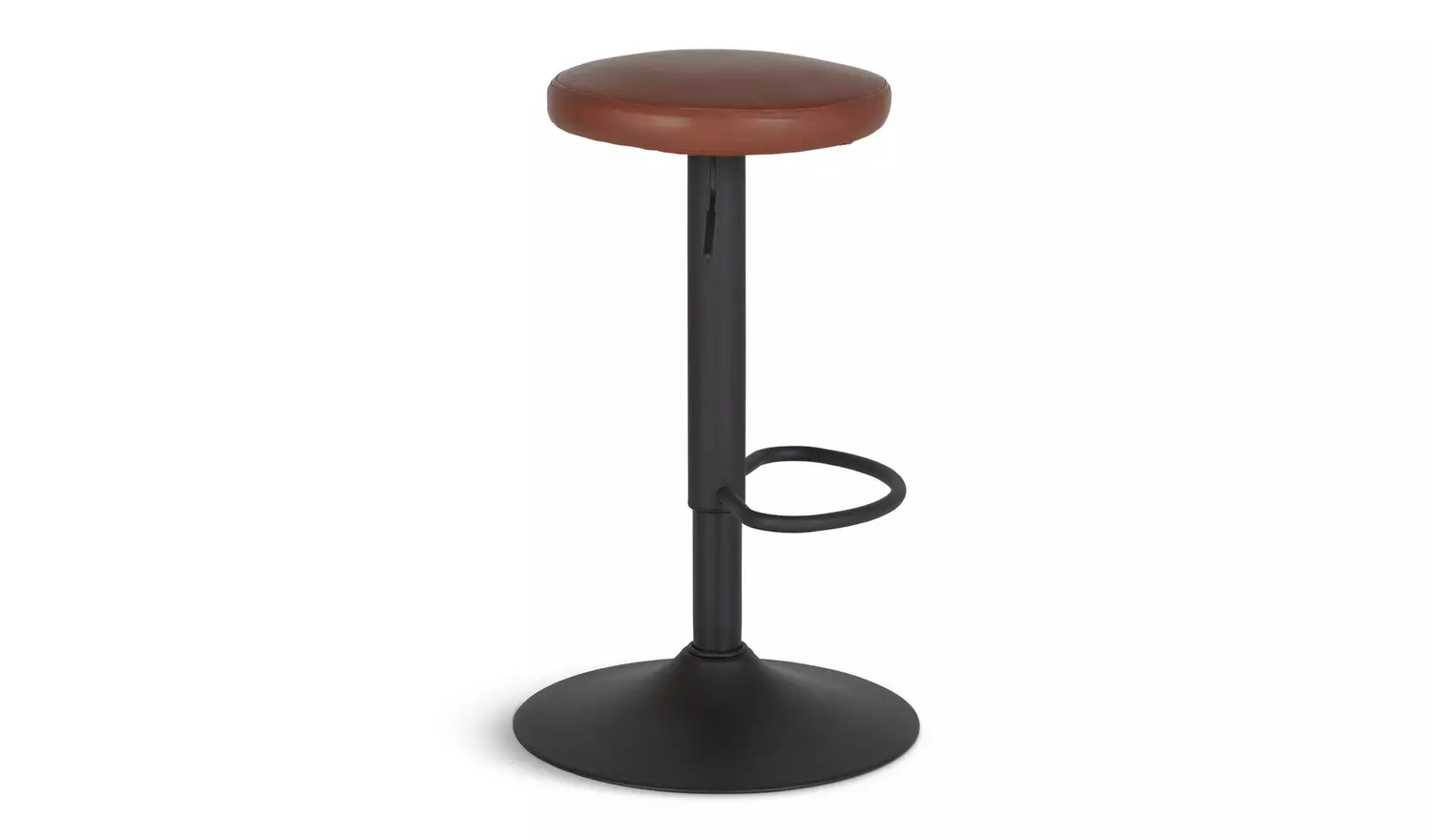 Habitat Hewitt Pair of Faux Leather Bar Stools - Tan