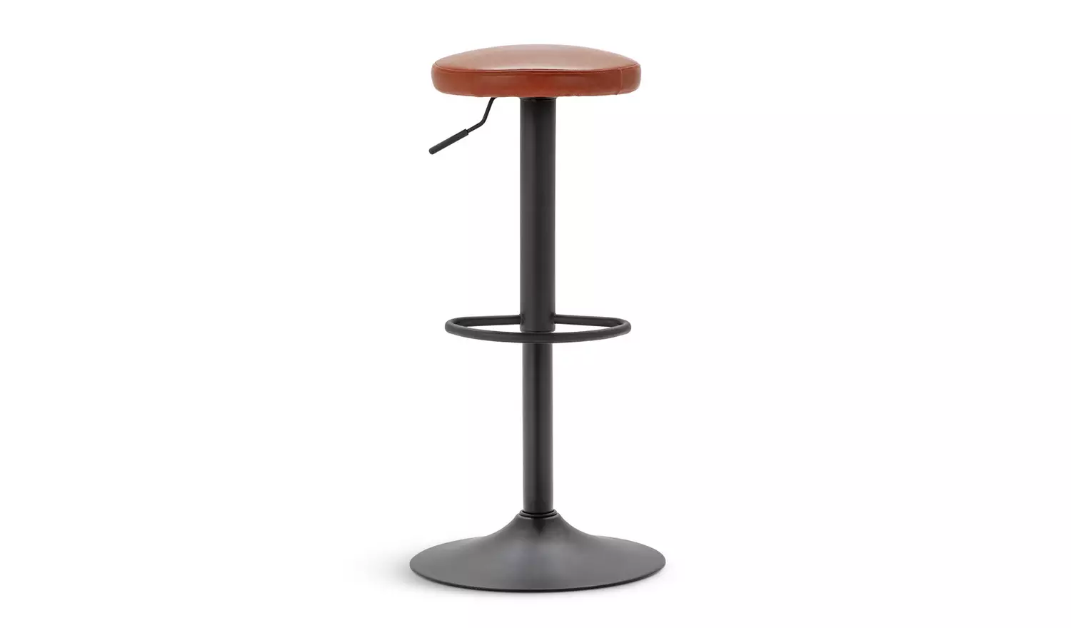 Habitat Hewitt Pair of Faux Leather Bar Stools - Tan