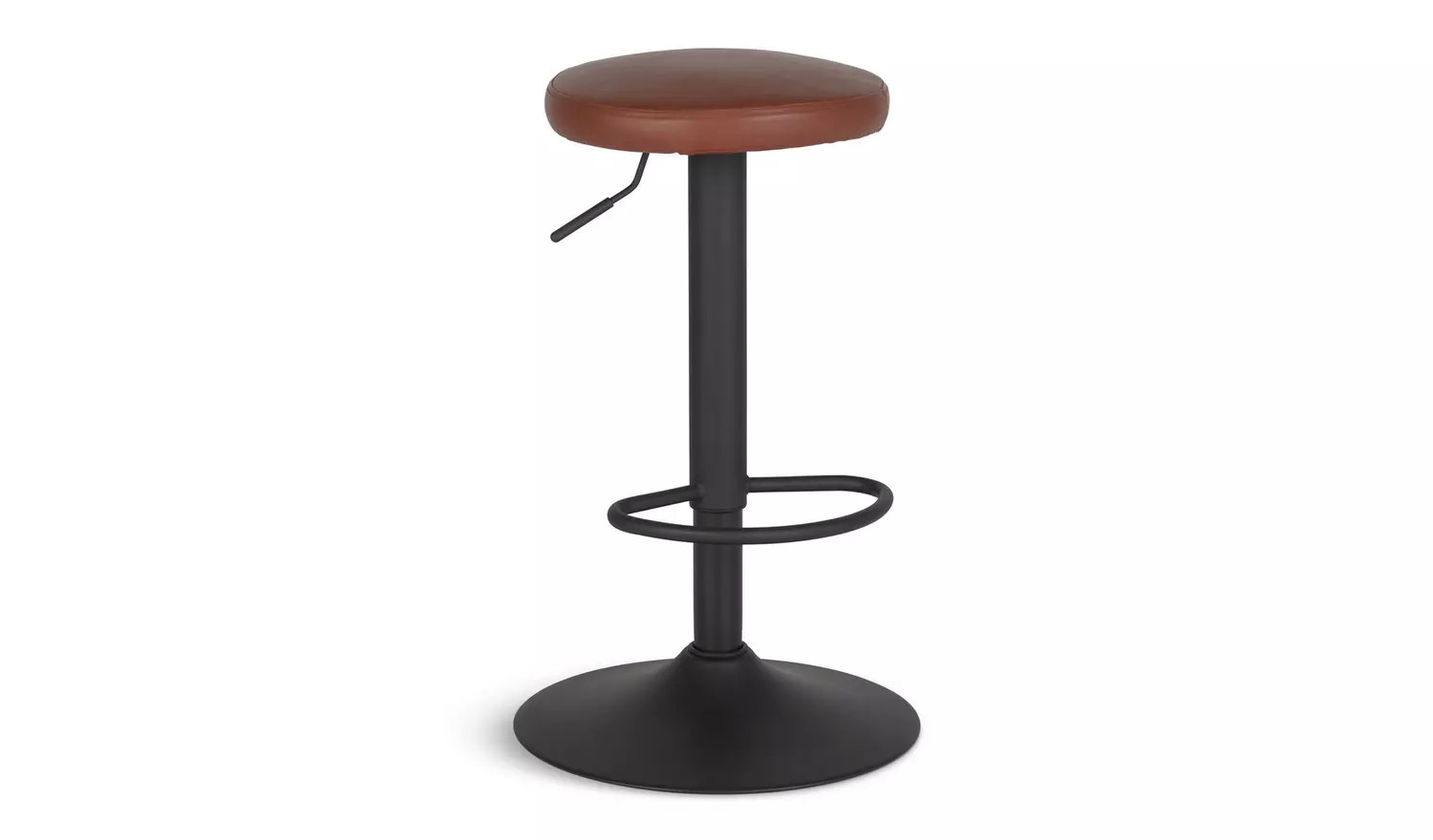 Habitat Hewitt Pair of Faux Leather Bar Stools - Tan