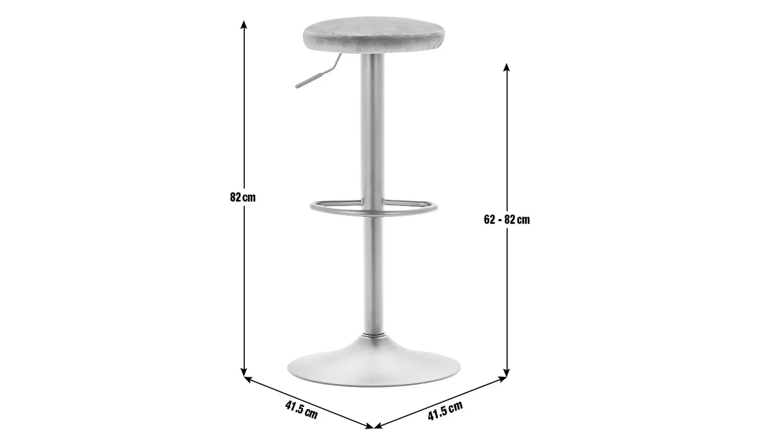 Habitat Hewitt Pair of Velvet Bar Stools - Blue