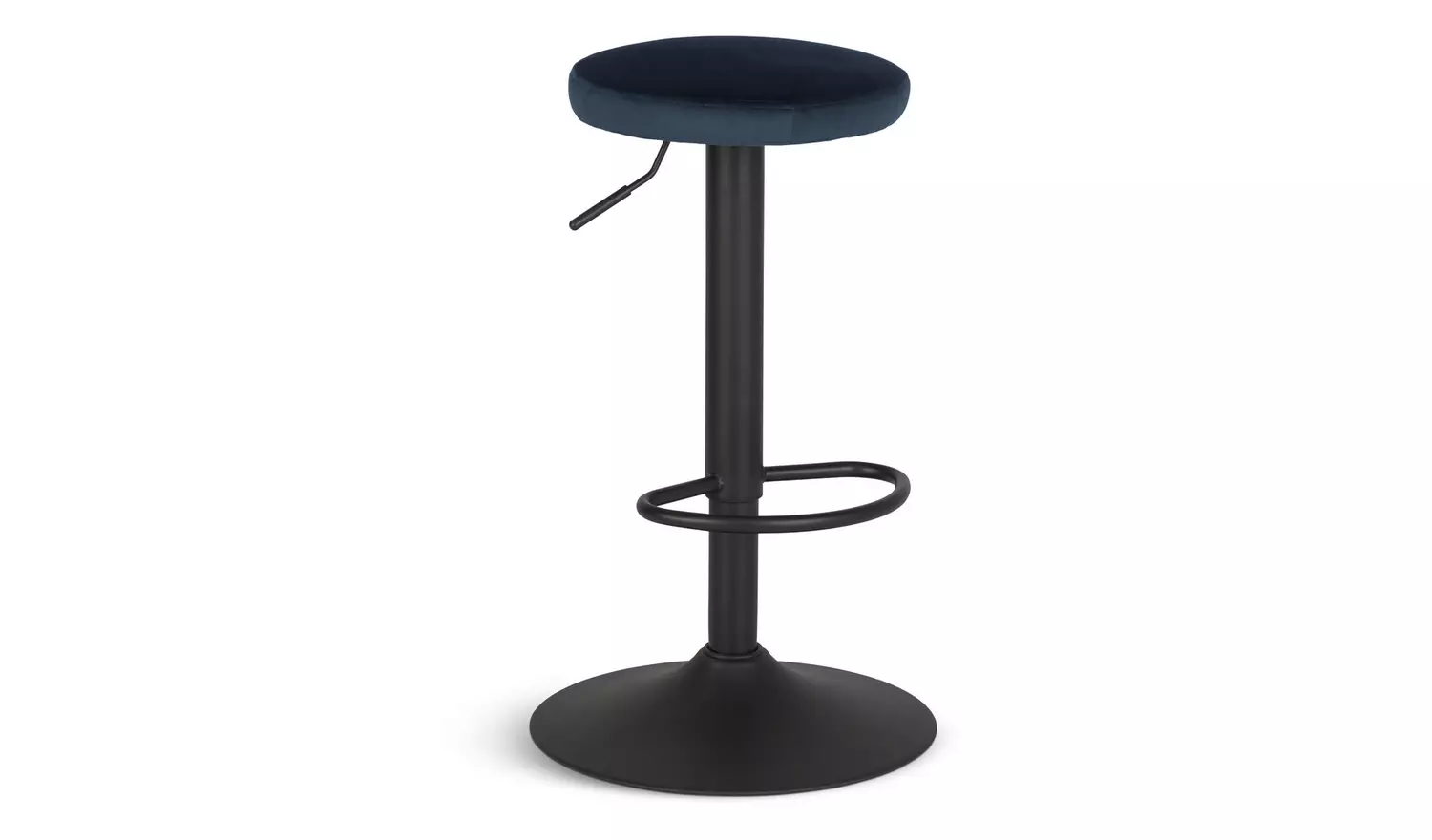 Habitat Hewitt Pair of Velvet Bar Stools - Blue