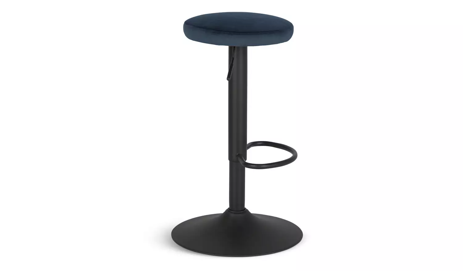 Habitat Hewitt Pair of Velvet Bar Stools - Blue