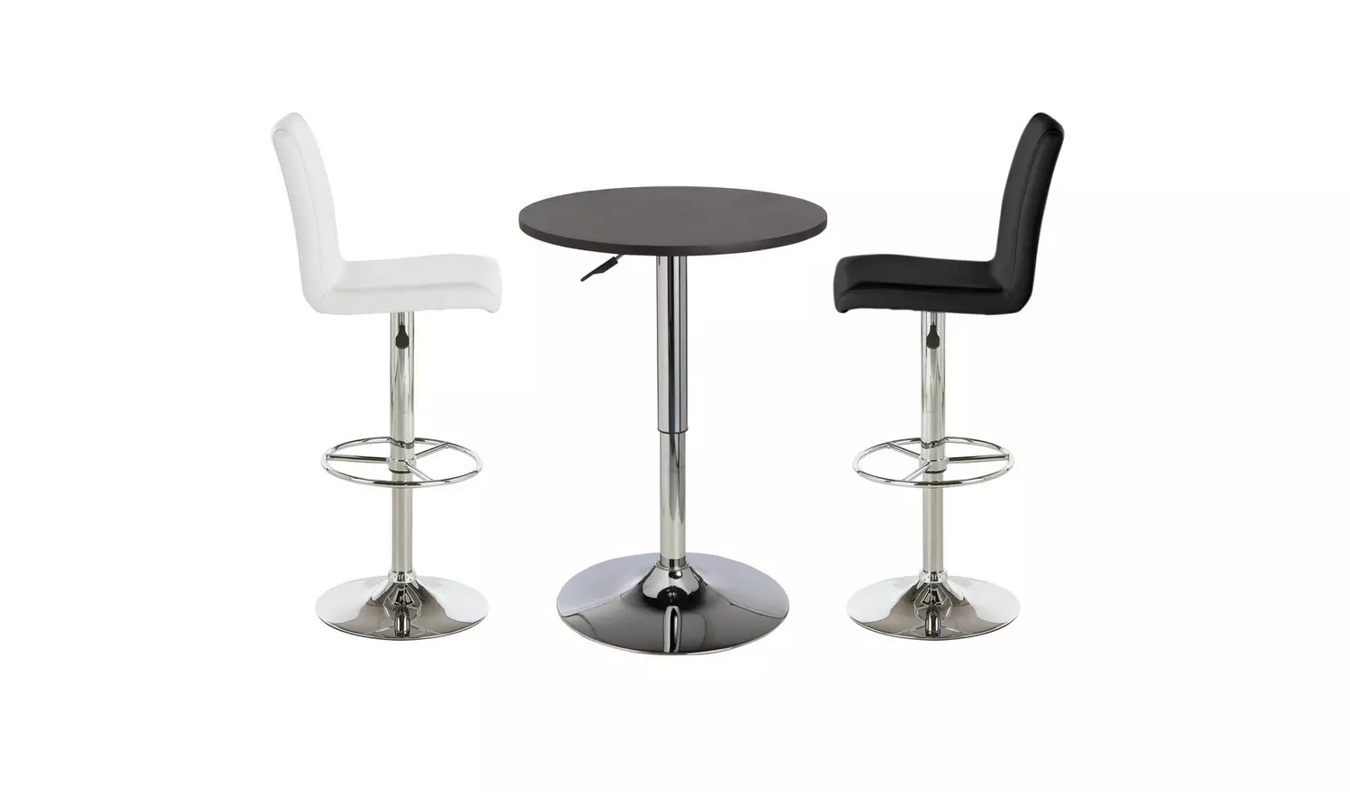 Argos Home Gas Lift Bar 2 Seater Dining Table - Black