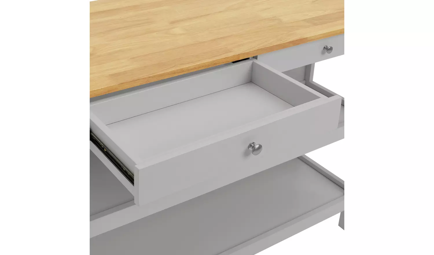 Argos Home Chicago Solid Wood 2 Seater Bar Island - Grey