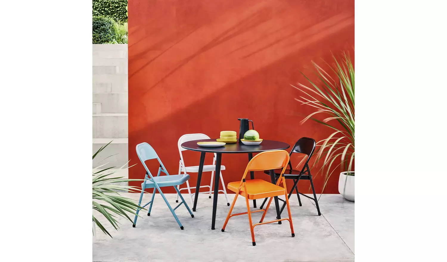 Habitat Macadam Metal Folding Chair - Black