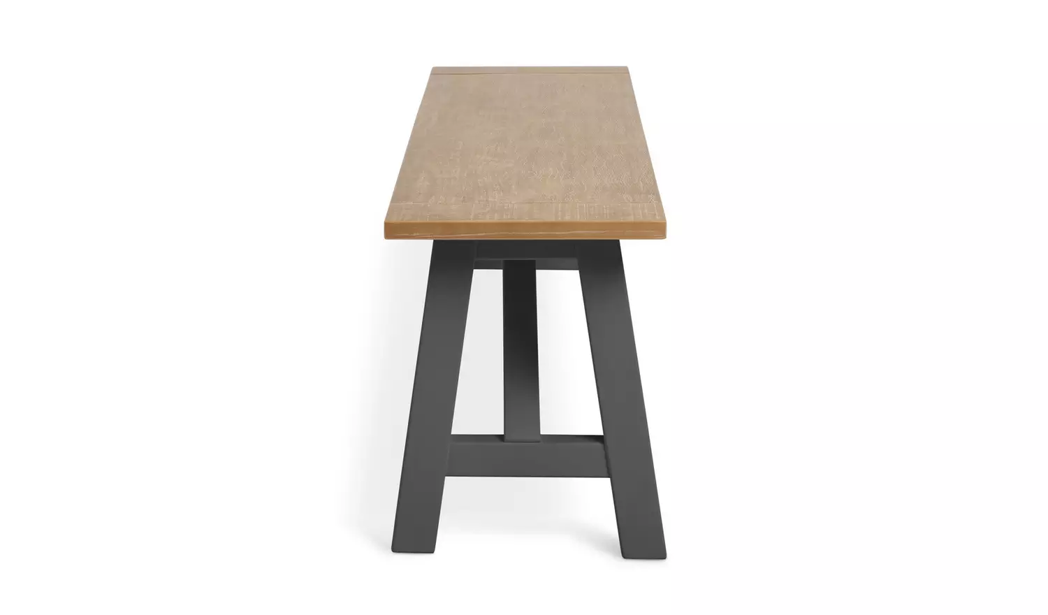 Habitat Burford Pair of Solid Wood Dining Benches -Dark Grey