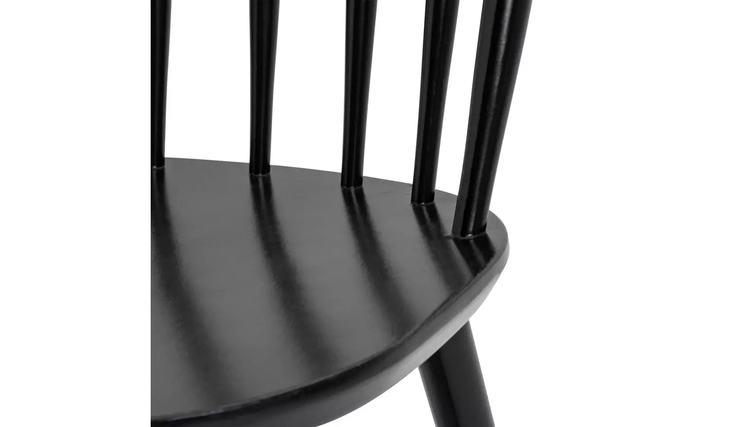 Habitat Talia Pair of Solid Wood Dining Chairs - Black