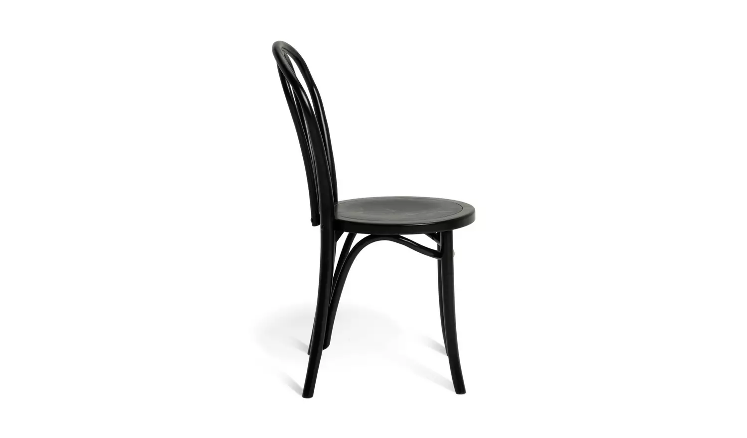 Habitat Larsa Pair of Solid Wood Dining Chairs - Black