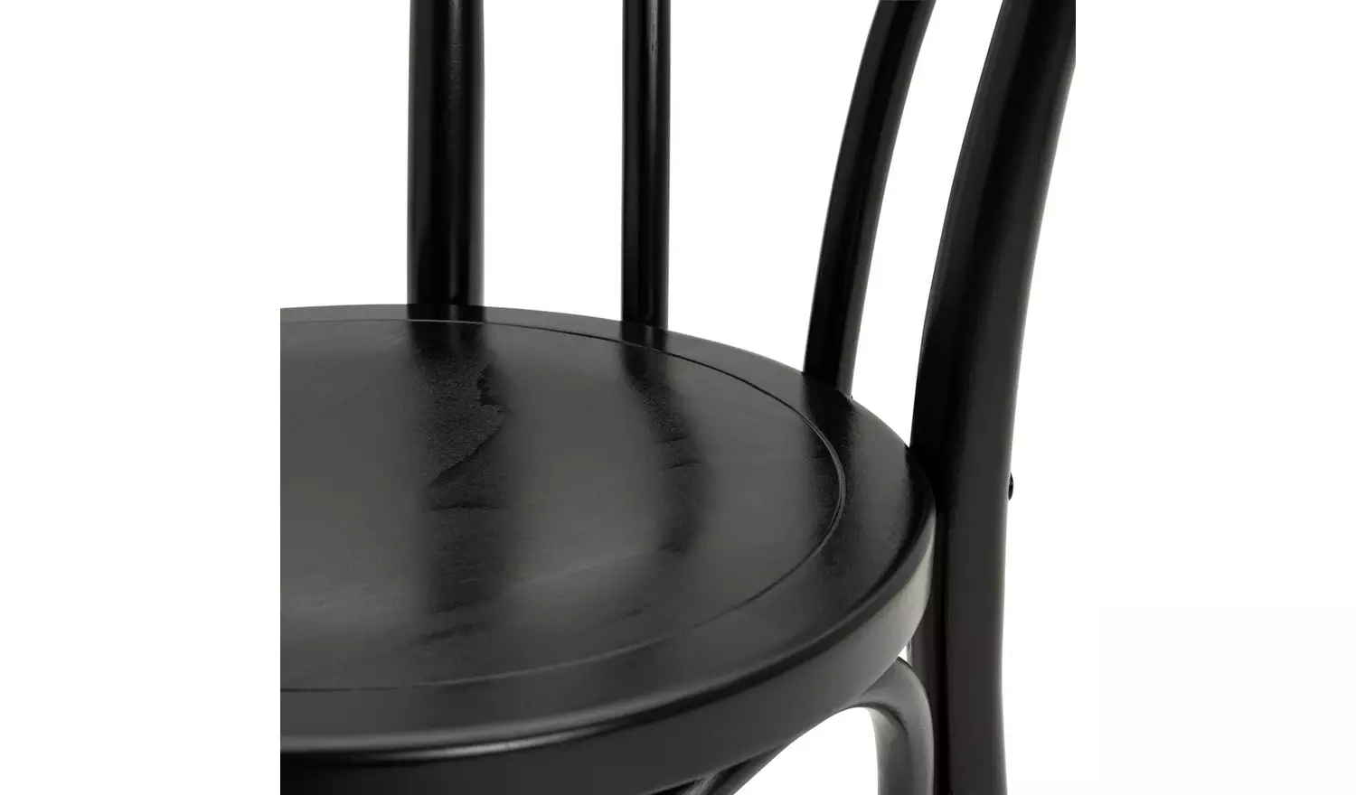Habitat Larsa Pair of Solid Wood Dining Chairs - Black