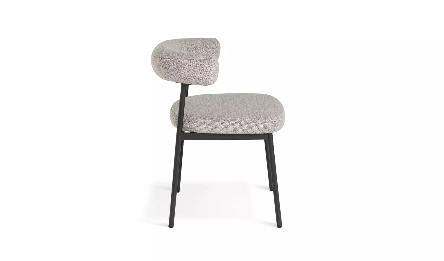 Habitat Oakie Pair of Fabric Dining Chair - Grey