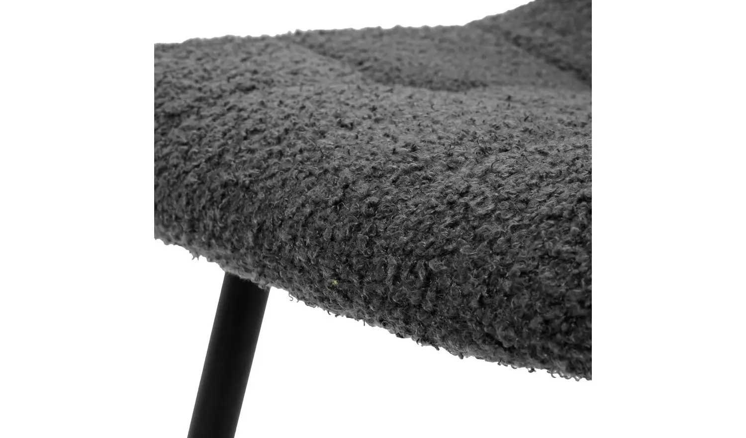 Argos Home Cobin Pair of Boucle Dining Chairs - Charcoal