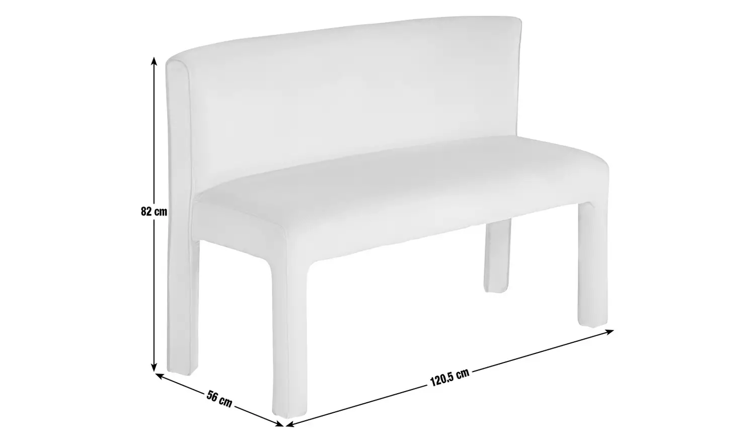 Habitat Bastian Velvet Dining Bench - Natural