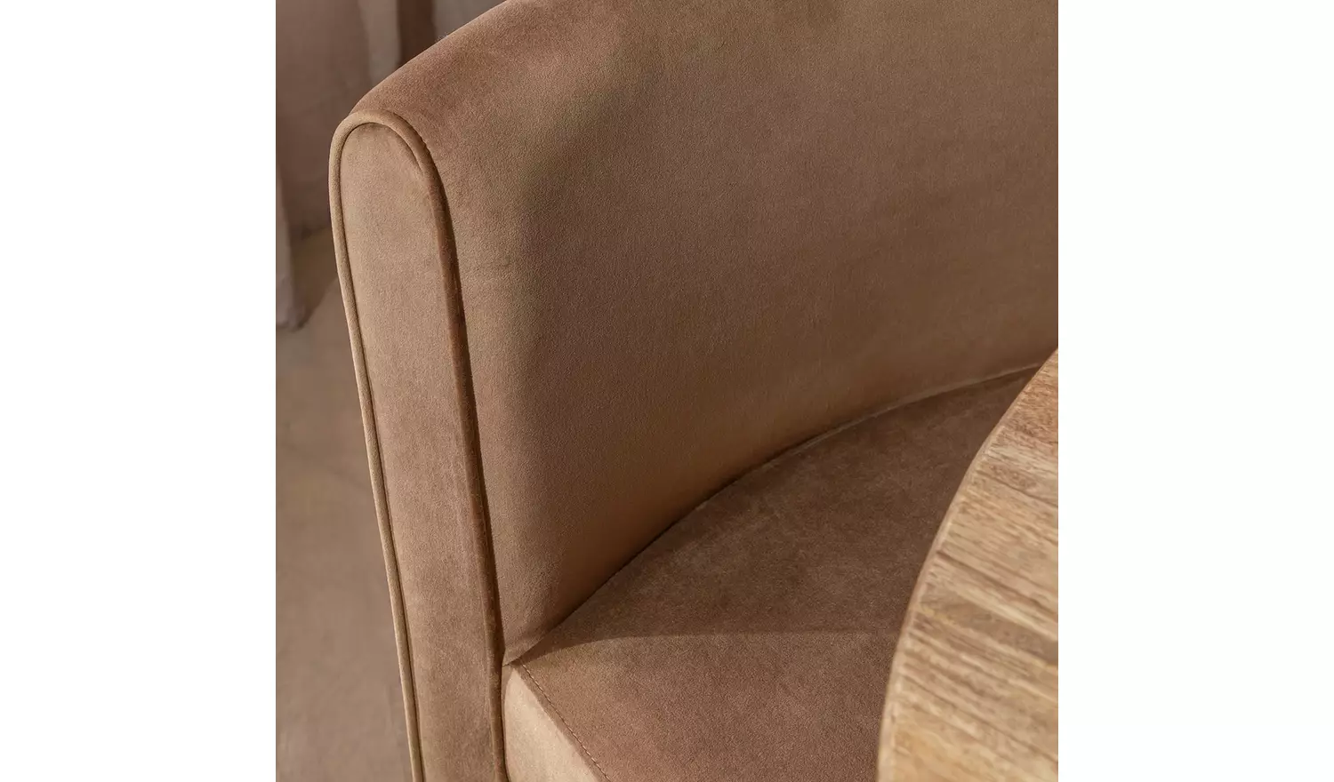 Habitat Bastian Velvet Dining Bench - Natural