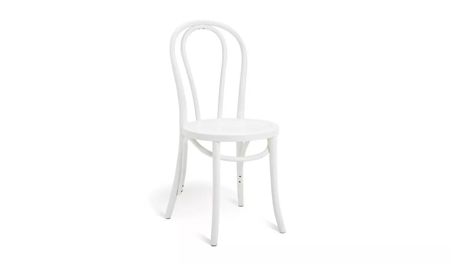 Habitat Larsa Pair of Solid Wood Dining Chairs - White