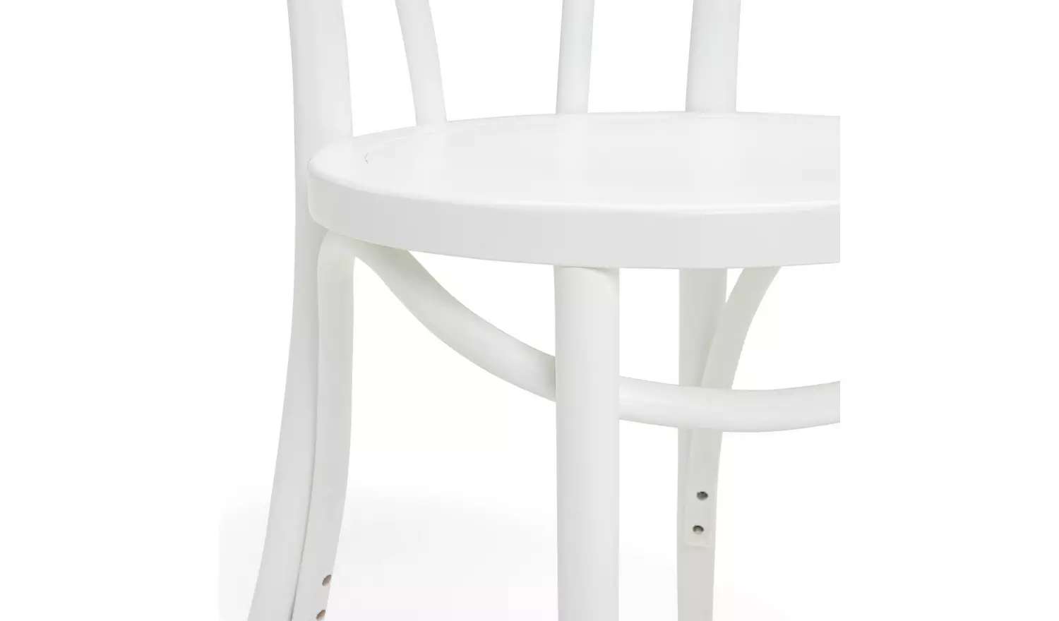 Habitat Larsa Pair of Solid Wood Dining Chairs - White