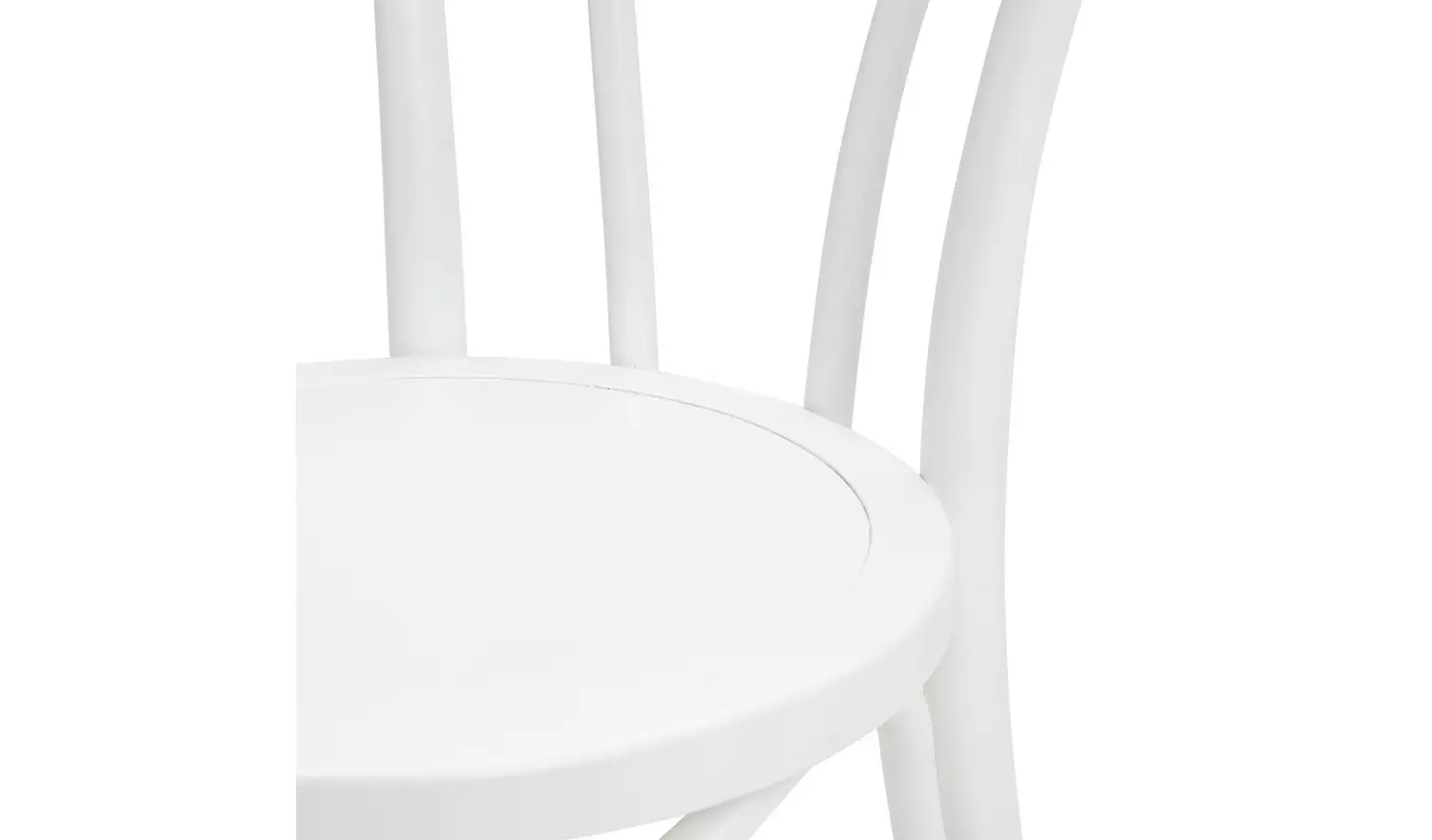 Habitat Larsa Pair of Solid Wood Dining Chairs - White