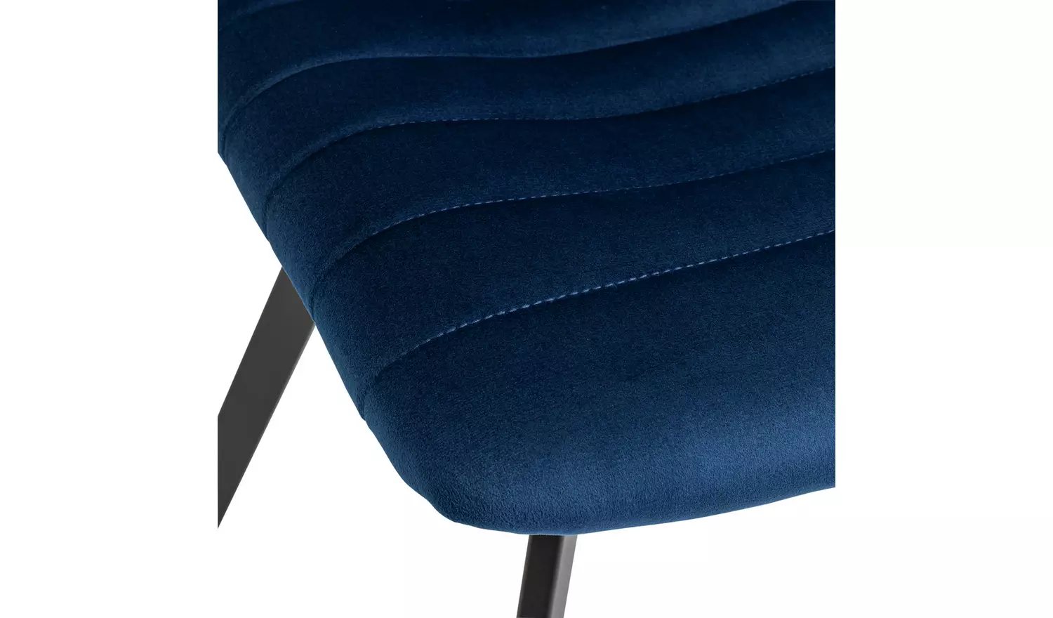 Argos Home Keaton Pair of Velvet Dining Chairs - Dark Blue
