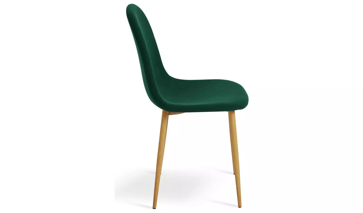 Habitat Beni Pair of Corduroy Dining Chairs - Green