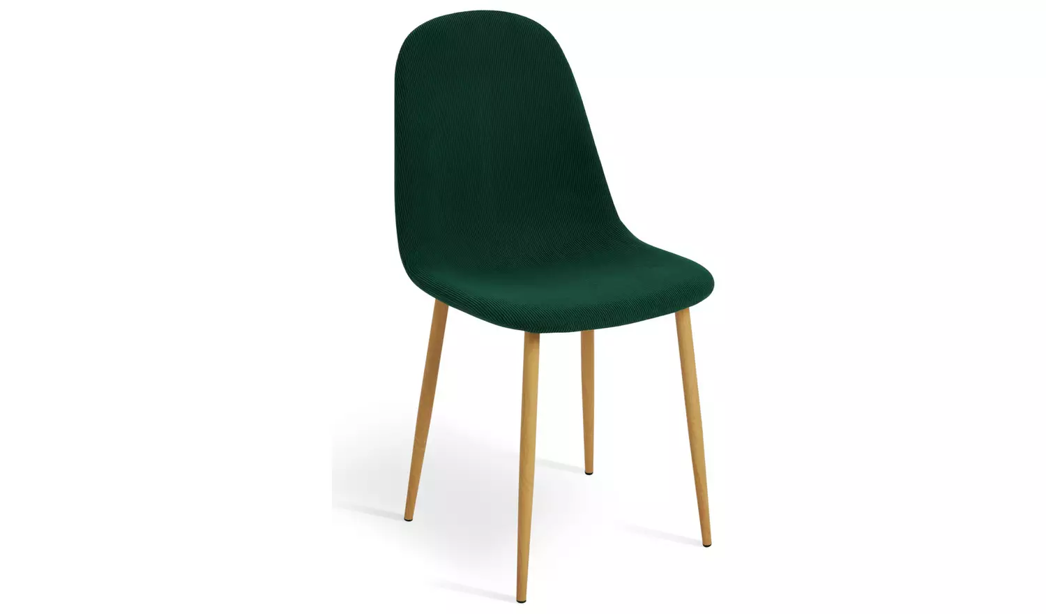 Habitat Beni Pair of Corduroy Dining Chairs - Green