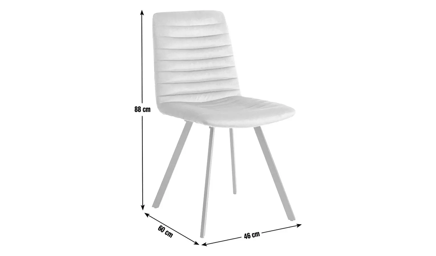 Argos Home Keaton Pair of Velvet Dining Chairs - Charcoal