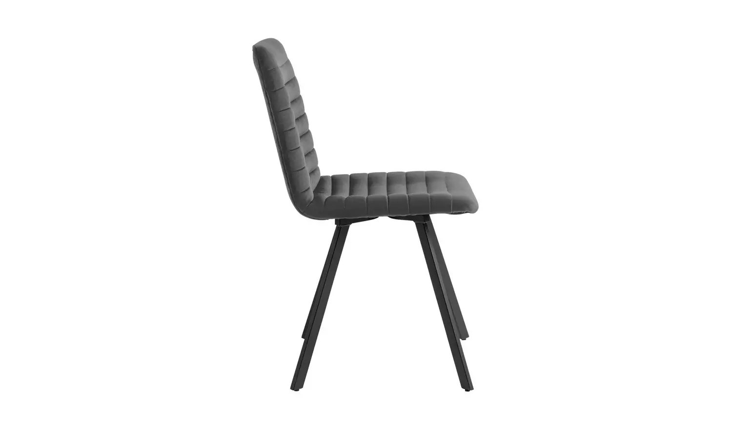 Argos Home Keaton Pair of Velvet Dining Chairs - Charcoal
