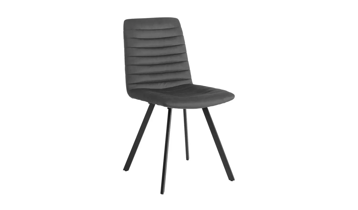 Argos Home Keaton Pair of Velvet Dining Chairs - Charcoal
