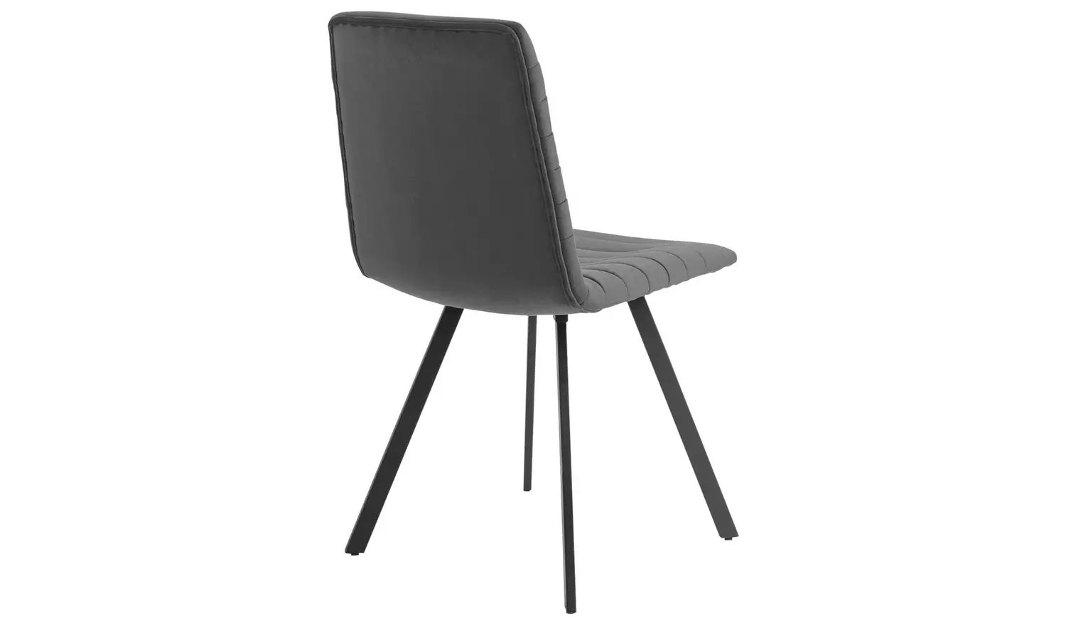 Argos Home Keaton Pair of Velvet Dining Chairs - Charcoal