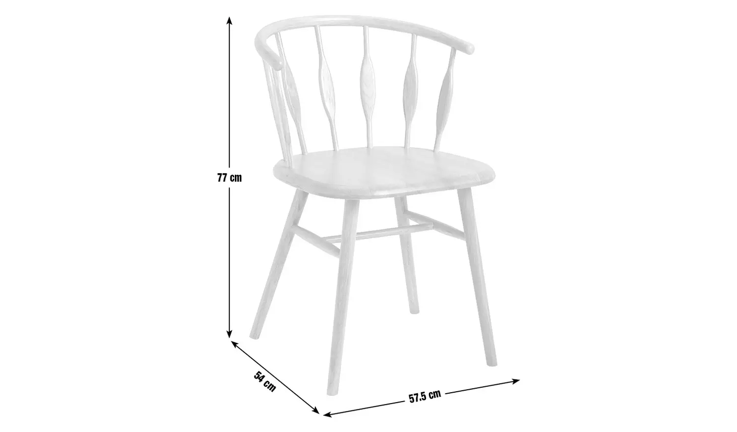 Habitat x Morris & Co. Canterbury Oak Dining Chair- Black