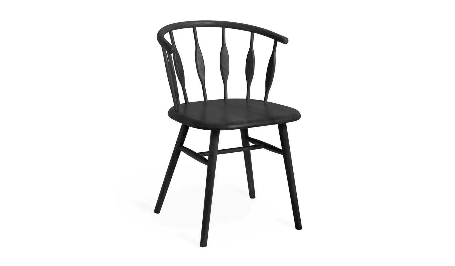 Habitat x Morris & Co. Canterbury Oak Dining Chair- Black