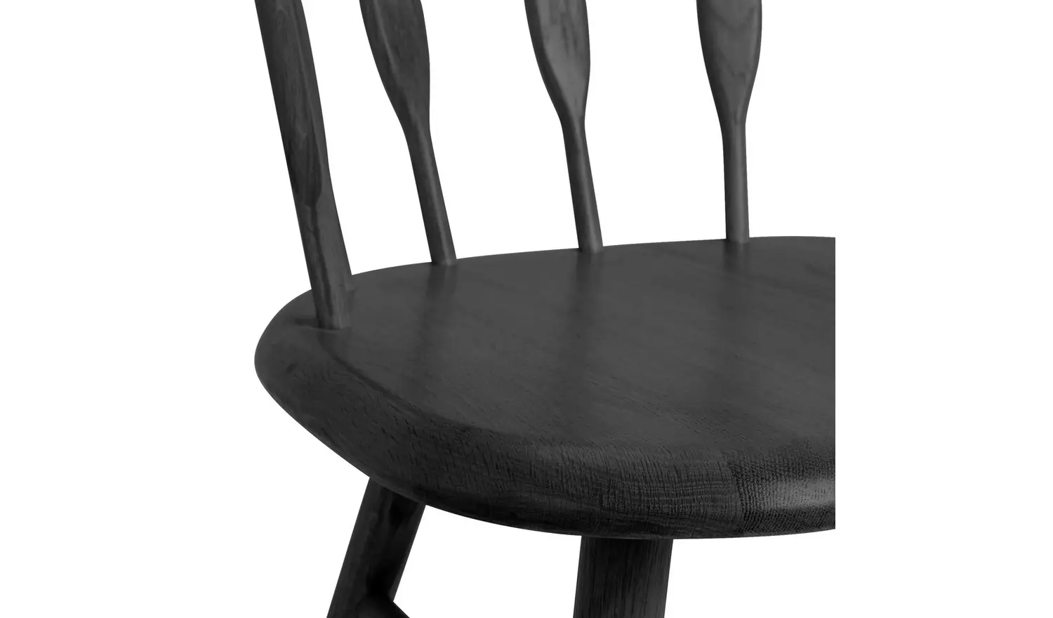 Habitat x Morris & Co. Canterbury Oak Dining Chair- Black